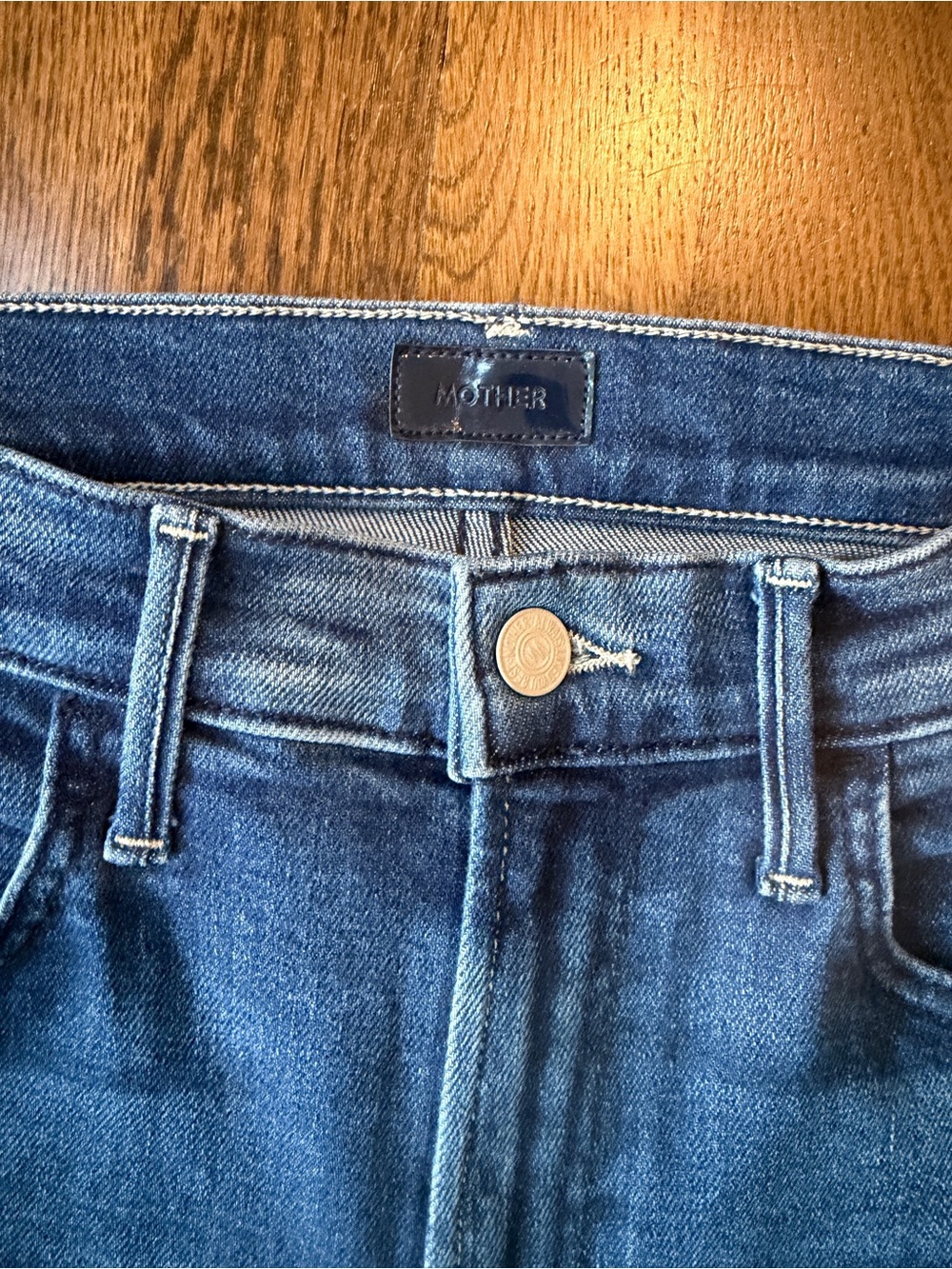 MOTHER jeans Hustler Flood Fray- in Whatever You Want wash - size 27 - Picture 4 of 11